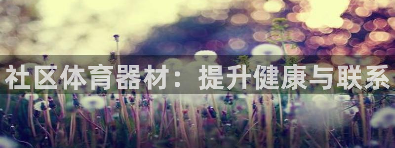 富联娱乐测速登录不上：社区体育器材：提升健康与联系