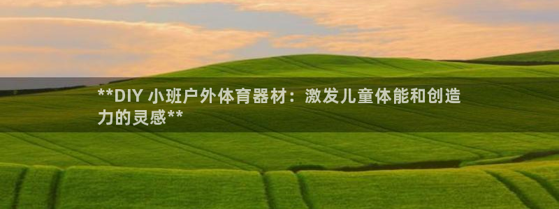 富联官网授权：**DIY 小班户外体育器材：激发儿童
