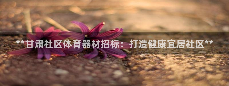 富联娱乐登录地址在哪里：**甘肃社区体育器材招标：打