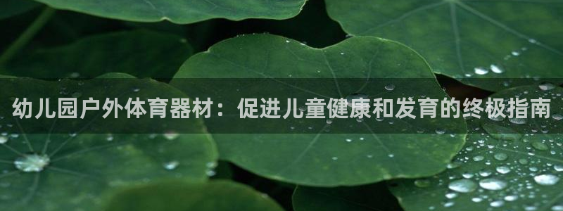 富联娱乐登录注册入口官网下载手机版：幼儿园户外体育器材：促进